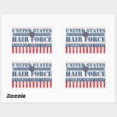 米国髪の強制ヘアマンファーストクラス 長方形シール (シート)