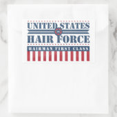 米国髪の強制ヘアマンファーストクラス 長方形シール (バッグ)