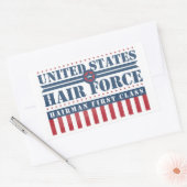 米国髪の強制ヘアマンファーストクラス 長方形シール (封筒)