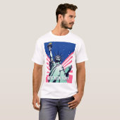 米国鮮やかの自由の女神 – Visit New York Tシャツ (正面フル)