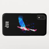 *~*米国黒旗イーグルアメリカ赤白青 Case-Mate iPhoneケース (裏面(横))