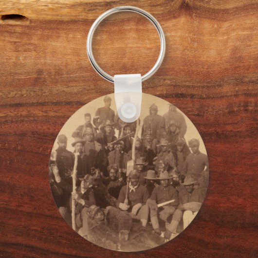 米国黒騎兵隊のバッファロー戦闘機 キーホルダー (正面)