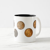 米国1セントの硬貨 ツートーンマグカップ (正面右)