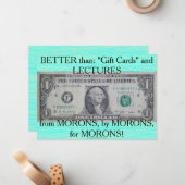 米国1ドル星音符 ノートカード (正面/裏面インサイチュ)