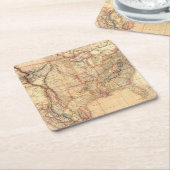 米国12 スクエアペーパーコースター (アングル)