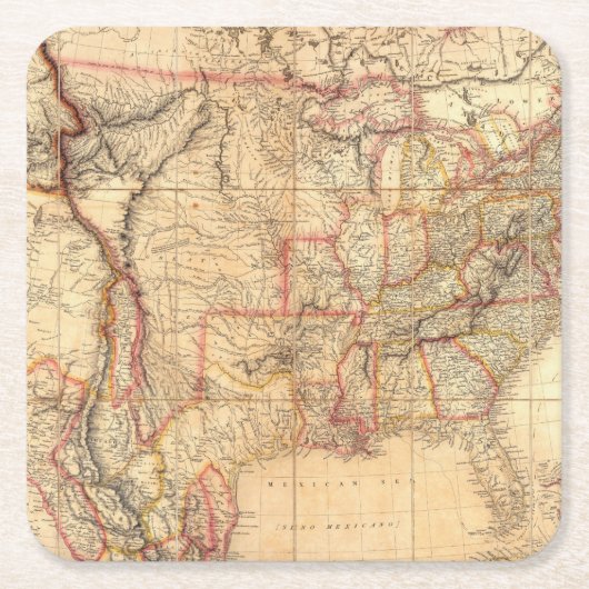 米国12 スクエアペーパーコースター (正面)