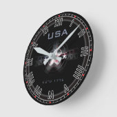 米国1776ローマ数字丸時計 ラウンド壁時計 (傾斜)