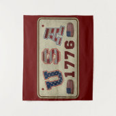 米国1776年ヴィンテージ米国国旗 タペストリー (正面)