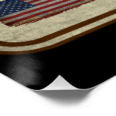 米国1776年ヴィンテージ米国国旗 ポスター (コーナー)