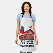 米国1776年~2026年250周年 エプロン (着用した状態)