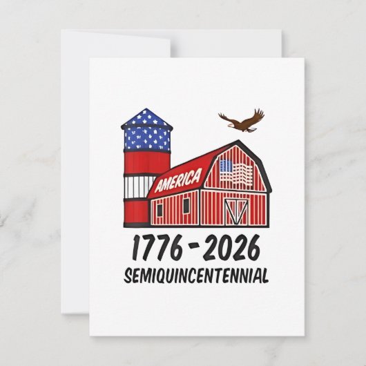 米国1776年~2026年250周年 ノートカード (正面)