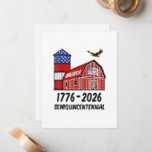 米国1776年~2026年250周年 ノートカード (正面/裏面インサイチュ)
