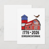 米国1776年~2026年250周年 ノートカード (正面/裏面)