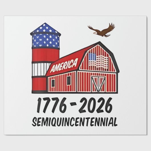 米国1776年～2026年250周年 ラッピングペーパー (フラット)