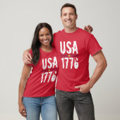 米国1776赤色 Tシャツ (ユニセックス)