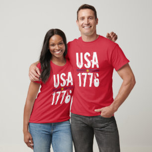 米国1776赤 Tシャツ