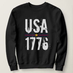 米国1776黒 スウェットシャツ