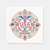 米国1776-2026 スタンダードカクテルナプキン (正面)