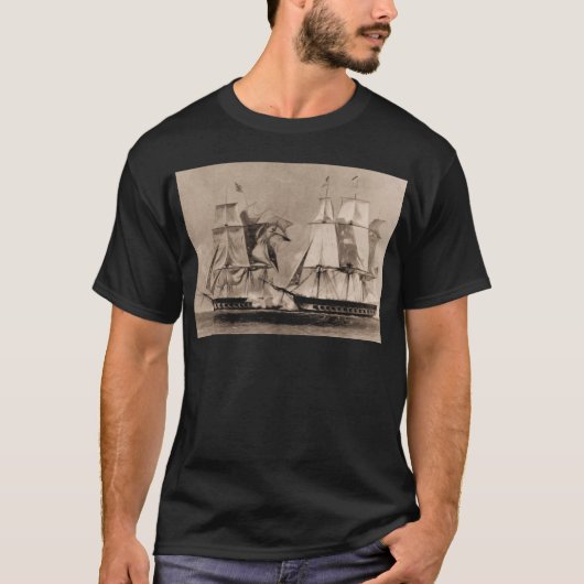 米国1798年の歴史的な米国の船 Tシャツ (正面)
