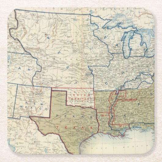 米国1861年6月 スクエアペーパーコースター (正面)