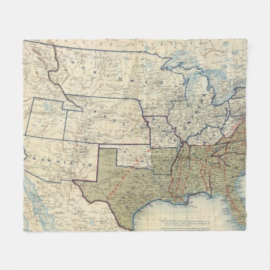 米国1864年6月 フリースブランケット (正面(横))