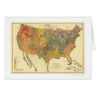 米国1872年の地質地図