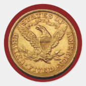 米国1895 $5 Liberty Half Eagle金ゴールドコイン ラウンドシール (正面)