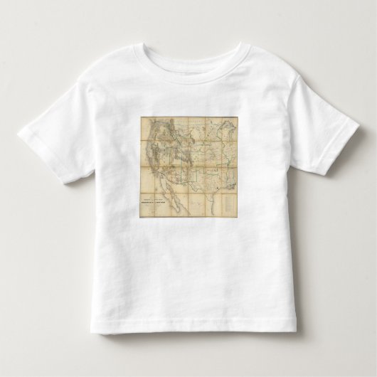 米国2の領域の地図 トドラーTシャツ (正面)