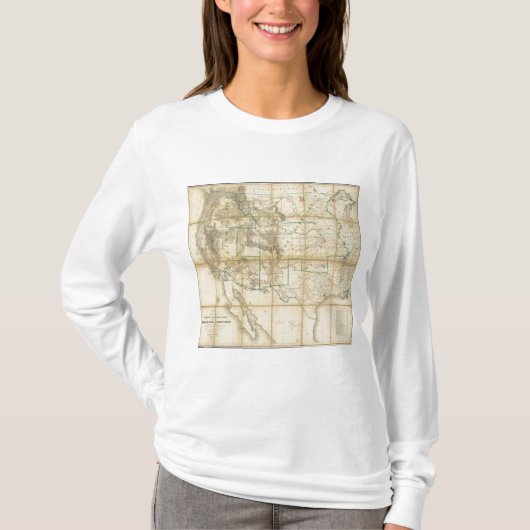 米国2の領域の地図 Tシャツ (正面)