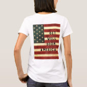 米国2025年の民主主義に救対する抗議 Tシャツ (裏面)