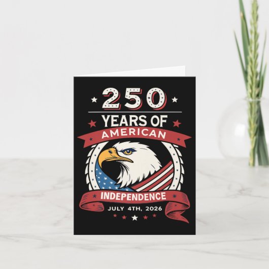 米国250お祝い- American Indeの250年 カード (正面)