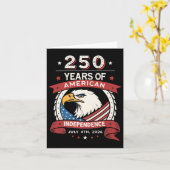 米国250お祝い- American Indeの250年 カード (黄色い花)