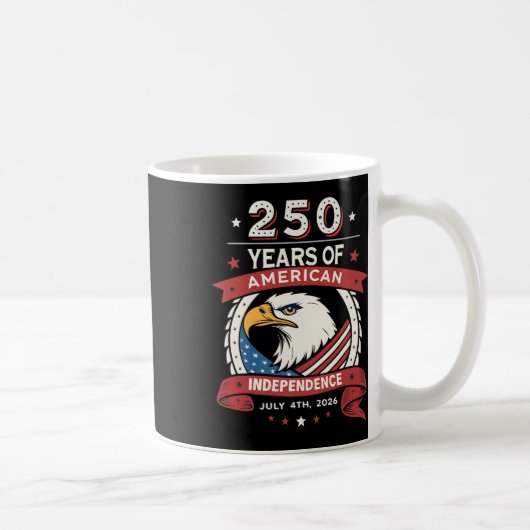 米国250お祝い- American Indeの250年 コーヒーマグカップ (右)