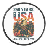 米国250年 – 愛国的なハゲ・イーグル2026年7月4日 アイスホッケーパック (正面)