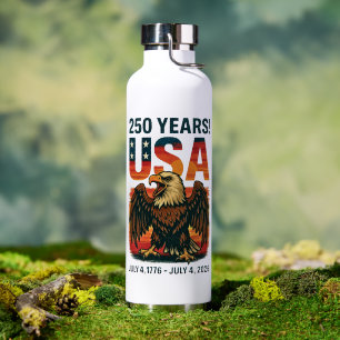 米国250年 – 愛国的なハゲ・イーグル2026年7月4日 ウォーターボトル