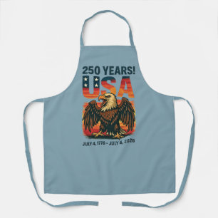 米国250年 – 愛国的なハゲ・イーグル2026年7月4日 エプロン