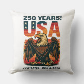 米国250年 – 愛国的なハゲ・イーグル2026年7月4日 クッション (正面)