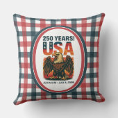 米国250年 – 愛国的なハゲ・イーグル2026年7月4日 クッション (裏面)