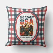 米国250年 – 愛国的なハゲ・イーグル2026年7月4日 クッション (正面)