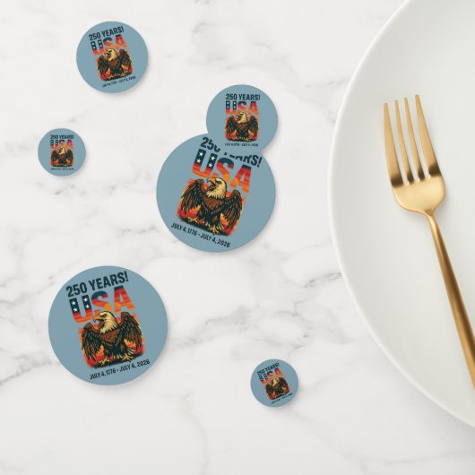 米国250年 – 愛国的なハゲ・イーグル2026年7月4日 コンフェッティ (グループ)