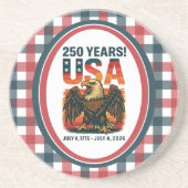 米国250年 – 愛国的なハゲ・イーグル2026年7月4日 コースター (正面)