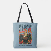 米国250年 – 愛国的なハゲ・イーグル2026年7月4日 トートバッグ (裏面)