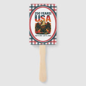 米国250年 – 愛国的なハゲ・イーグル2026年7月4日 ハンドファン (裏面)