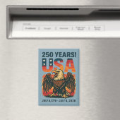 米国250年 – 愛国的なハゲ・イーグル2026年7月4日 マグネット (インサイチュ (食洗機))