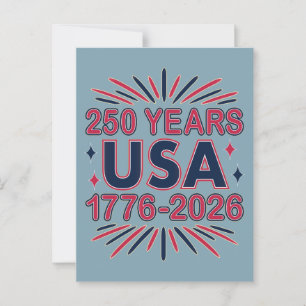 米国250年 1776-2026年1500年 ポストカード