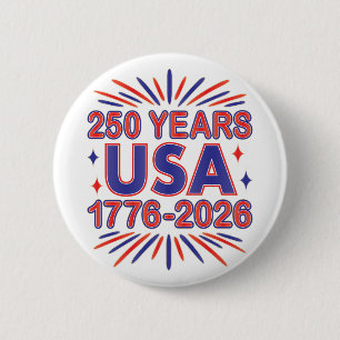 米国250年 1776-2026年1500年 缶バッジ