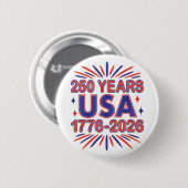 米国250年 | 1776-2026年1500年 缶バッジ (正面&裏面)