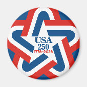米国250 - 1776-2026ヴィンテージスターデザイン マグネット (正面)