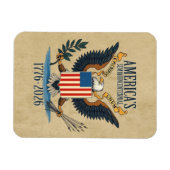 米国250 - 1776-2026 -ヴィンテージイーグルコート・オブ・アームズ マグネット (横)