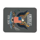 米国250 - 1776-2026 -ヴィンテージイーグルコート・オブ・アームズ マグネット (横)